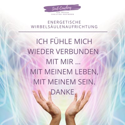 Energetische Wirbelsäulenaufrichtung Christine Hartmann